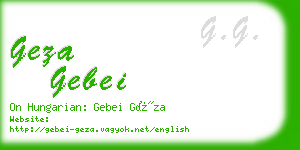 geza gebei business card